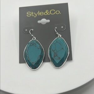 Style & Co. Teal Drop Earrings